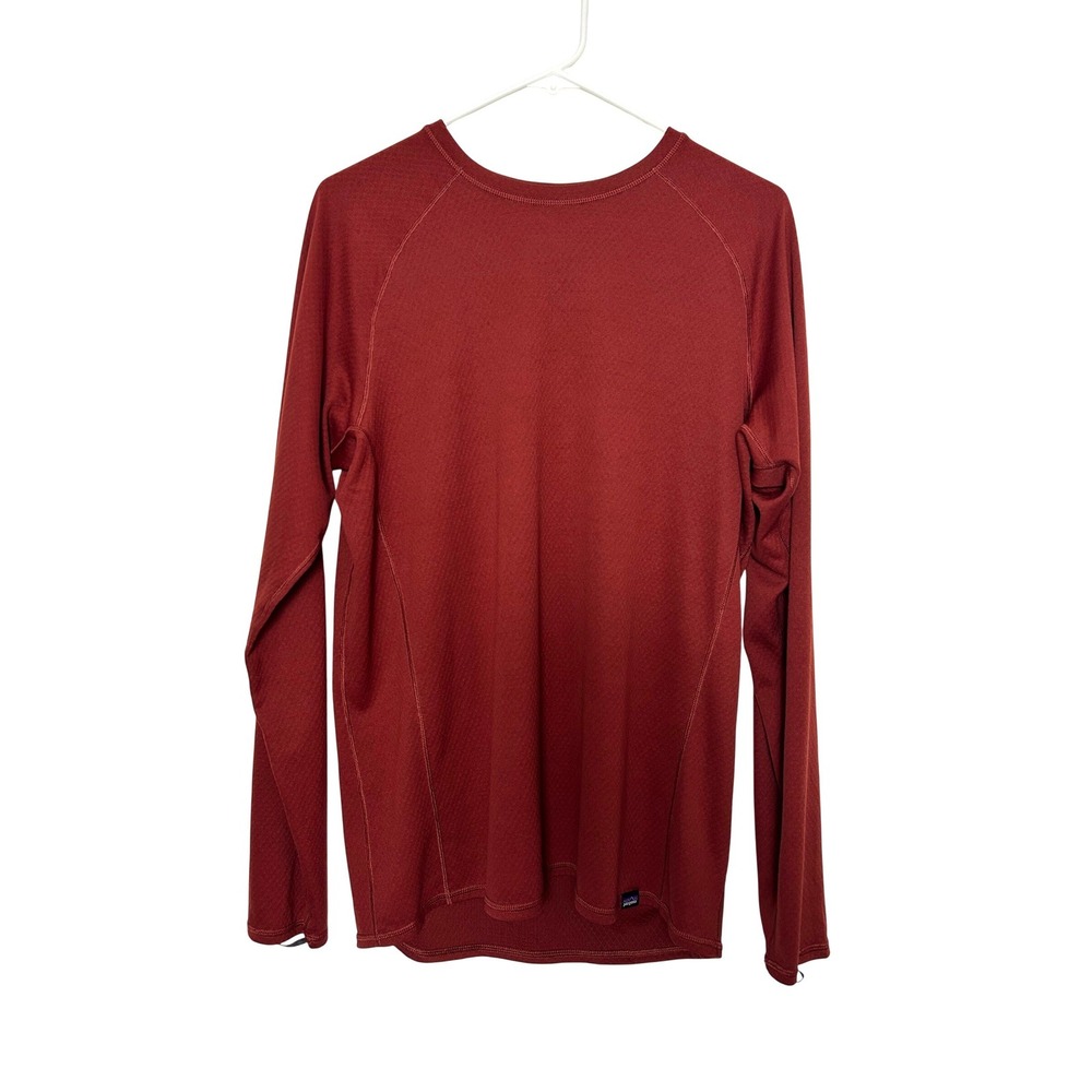 Patagonia Baselayer Mens L Red Capilene Midweight Crew Neck Hiking Gorpcore